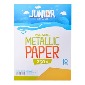 Dekoračný papier A4 10 ks žltý metallic 250 g